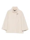 Fay Beige Toggle-fastening Jacket In Multi