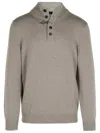 Fay Beige Virgin Wool Turtleneck Sweater Man In Beige