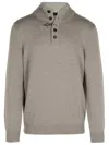 Fay Beige Virgin Wool Turtleneck Sweater Man In Cream