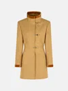 Fay Beige Wool Blend Coat In Sand
