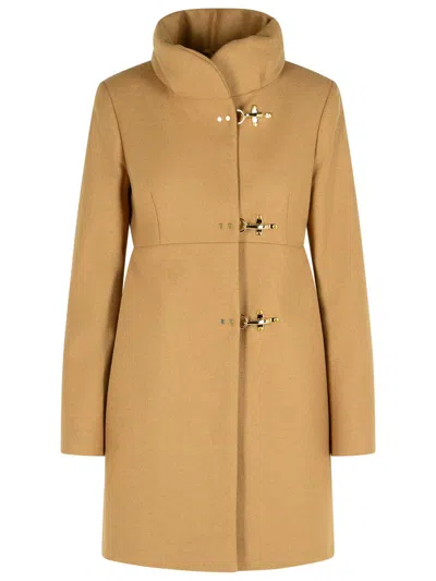 FAY FAY BEIGE WOOL BLEND COAT WOMEN