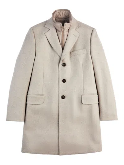 Fay Beige Wool Coat In Neutral