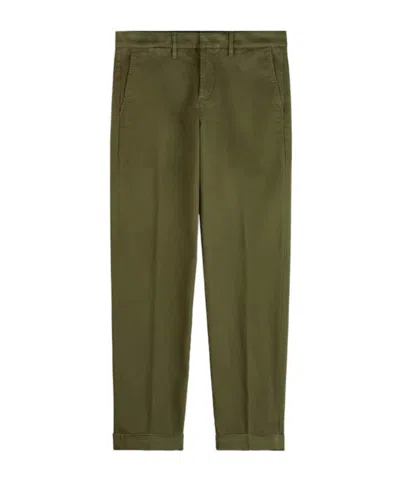 Fay Belt-loop Casual Pants In Green