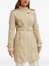 Fay Belted Hook Coat In Gray