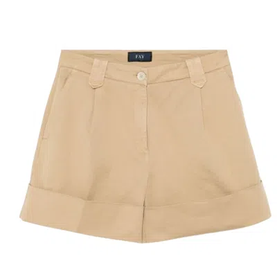 Fay Bermuda Woman  - Bermuda With Folds - Beige
