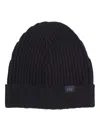 Fay Ribbed Beanie Hat In Black