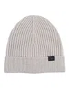 Fay Ribbed Wool Beanie In Gray