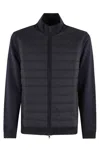 Fay Bi-material Sweatshirt In Black