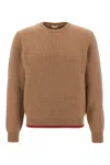 Fay Biscuit Wool Sweater In Biscotto