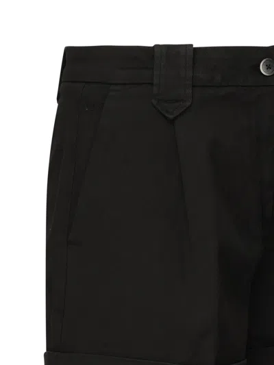 Fay Black Bermuda Shorts With Folds