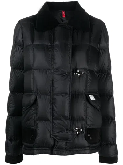 FAY BLACK BLACK QUILTED DOWN JACKET