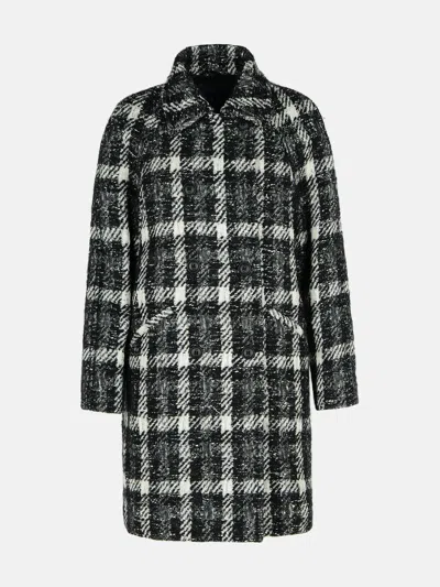 Fay Black Cotton Blend Coat