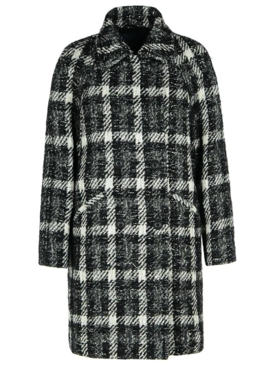 FAY FAY BLACK COTTON BLEND COAT