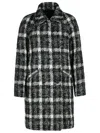 Fay Black Cotton Blend Coat Woman In Black