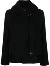 Fay Faux-fur Collar Wool Jacket In Black