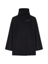 Fay Structured Short Coat With High Collar In Black