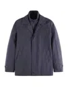 Fay Black Giacconi Jacket With Modern Fit In Blue