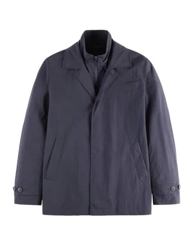 Fay Black Giacconi Jacket With Modern Fit In Blue