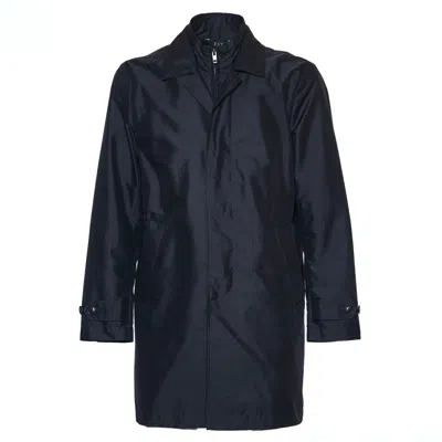 FAY BLACK MORNING DB FRONT COAT WITH CONCEALED CLOSURE