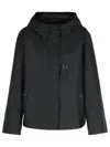 Fay Hooded Jacket Polyamide Front Pockets In Black