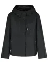 Fay Hooded Jacket Polyamide Front Pockets In Black