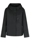Fay Hooded Jacket Polyamide Front Pockets In Black