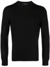 FAY BLACK VIRGIN WOOL SWEATER