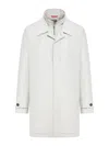 Fay Waterproof Jacket Long White Man In Gray