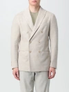 Fay Double-breasted Blazer In Natural