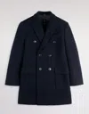 Fay Double-breasted Coat In Blue