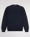 Fay Round-neck Pullover In Wool In Blue