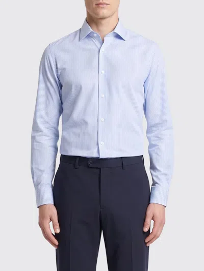 Fay Shirt Men Color Gnawed Blue