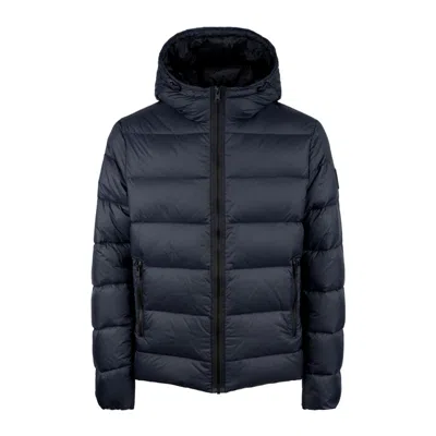 Fay Blue Calandered Poplin Double Front Down Jacket