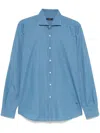 Fay Chambray Shirt In Blue