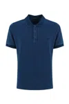 Fay Logo Embroidered Polo Shirt In Blu