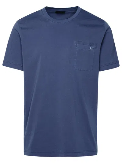 Fay Blue Cotton T-shirt Man