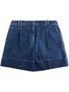 Fay Bermuda Shorts High Waist In Blue