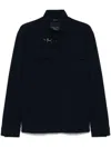 Fay Blue Jacket In Wool With Hook And Pockets In Blue