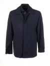 FAY BLUE JACKET WITH ZIP AND COLLAR