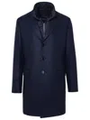 Fay Men Double Coat In Wool And Cashmere Cloth In Blue