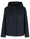 Fay Polyamide Jacket With Hood And Pockets In Blue