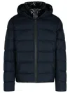 Fay Double Front Feather Jacket In Blue