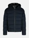 Fay Blue Polyester Down Jacket In Blue