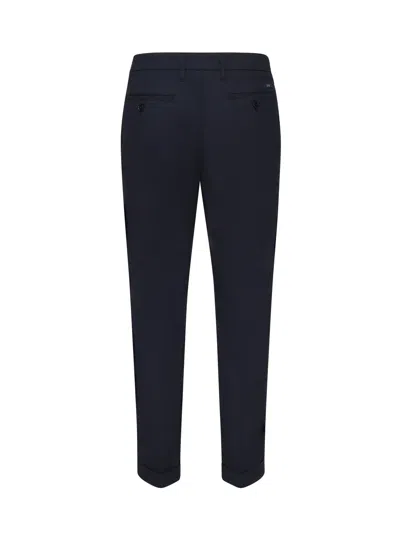 Fay Blue Slim Fit Cotton Capri Pants