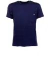 Fay Blue T-shirt With Logo In Multi