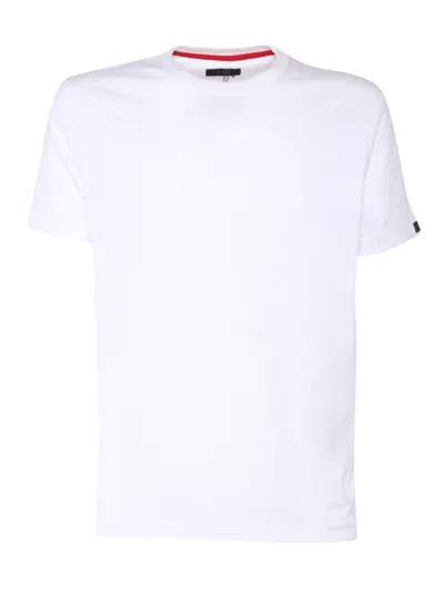 Fay Blue Tag T-shirt In White