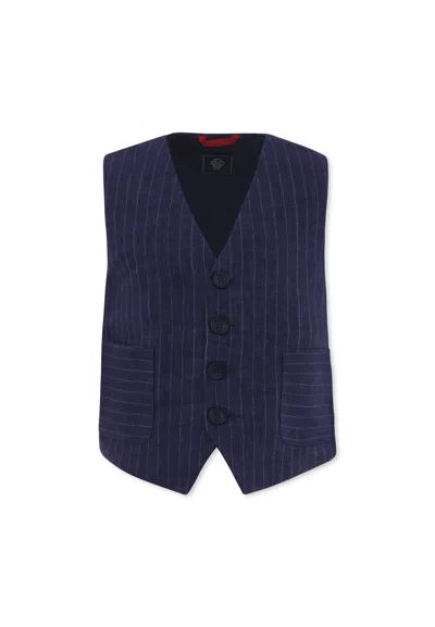Fay Kids' Blue Waistcoat For Boy