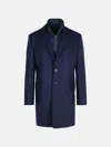 Fay Blue Wool Blend Coat In Blue