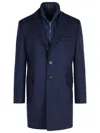 Fay Blue Wool Blend Coat Men In Blue
