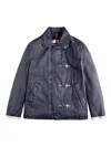Fay Blue Wool Classic-collar Jacket In Pattern